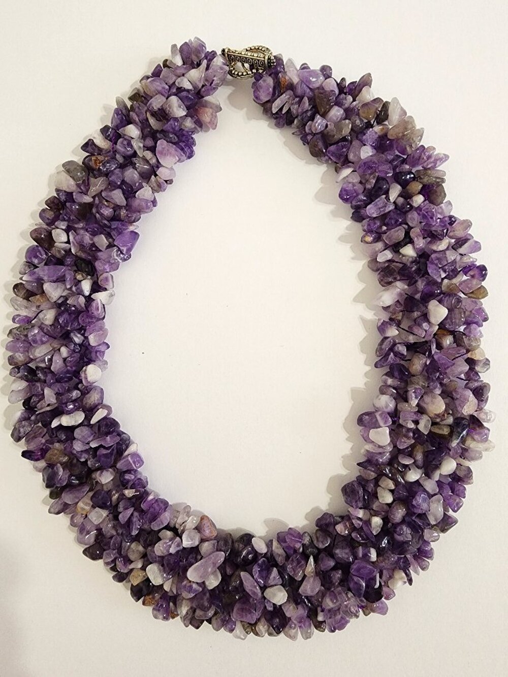 Vintage Amethyst Woven Choker Necklace